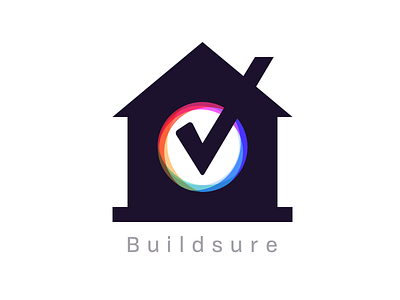 Logo Buildsure - Final build builsure ewdigital home house logo madebyew sure tick