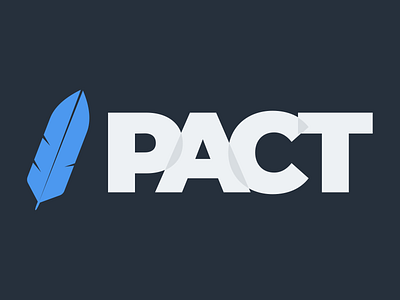 Pact feather logo pact quill