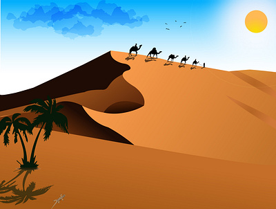 dunes design illustration desert dune