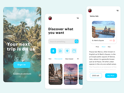 Travel App app design figma minimal ui ux