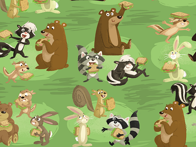 Forest animal maze/game animals bear color forest illustration rabbit raccoon squirrel