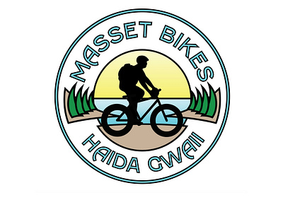 Masset Bikes Logo bike company bike rentals branding and identity cycling haida gwaii masset
