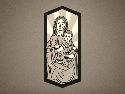 Baby Jesus and the Virgin Mary baby jesus christ child illustration jesus jesus christ mother mary virgin mary