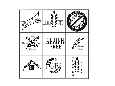 Gluten Free lable design concepts concept design digital gluten free lable logo