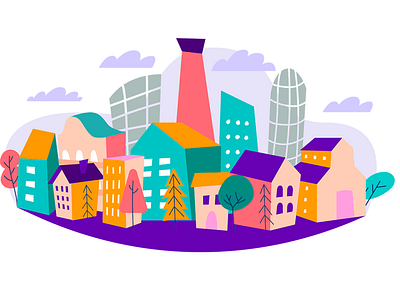 Vector cityscape buiding cartoon city cityscape cliparts concept design doodle drawn flat house illustration town vector