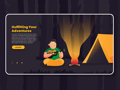 Outdoor Adventures branding camping graphic design illustration illustrator outdoor ui ux vector website