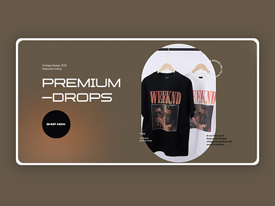 Premium Drops branding clothing design drops ecommerce graphic design illustration illustrator merch ui ux vector vintage website weeknd