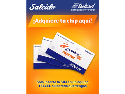 Anuncio Chips Telcel design flyer print