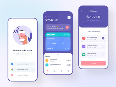 Banking Mobile App by M Yudi on Dribbble