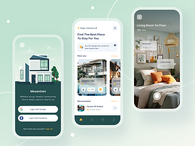 Hotel Booking App app app design branding ex design fresh design green home hotel hotel booking house icon iconography illustration layout minimal layout mobile app modern app simple app ui ui design