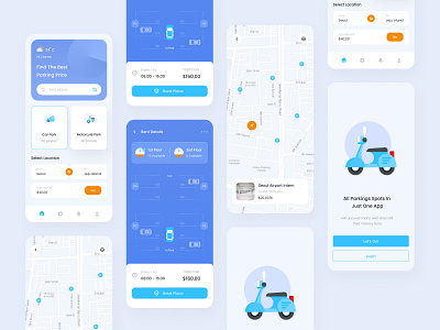 Parkir Gratisss Mobile App adobe app design branding car clean design dribbble graphic design icon illustration layout minimalist mobile app parking app rent simple ui ui design ux