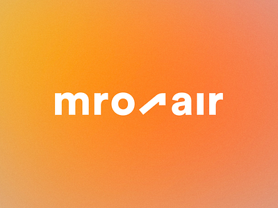 mro air air aircraft branding gradient illustration logo minimal type typography vector white