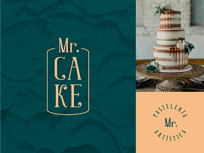 Mr. CAKE bakery brand brand identity branding cake design logo typography