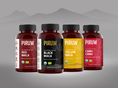 Piruw packing brand design illustration jar natural package design packaging vitamins