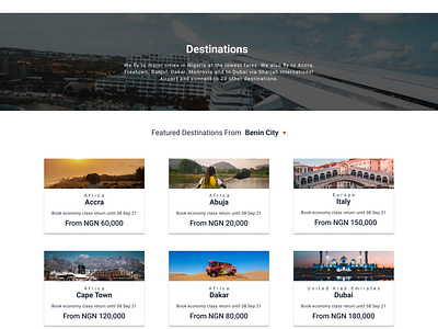 AirPeace Homepage redesign branding graphic design ui