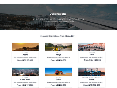 AirPeace Homepage redesign