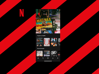 Netflix Mobile Homepage branding ui