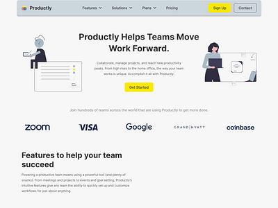 Landing Page for a Project Management Software