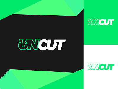 uncut Logo brand design cut design flat icon illustrator lettering logo minimal modern uncut vector