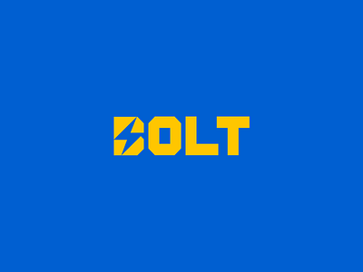 BOLT Logo branding design flat icon lettering lightning bolt logo logo design logotype typography vector