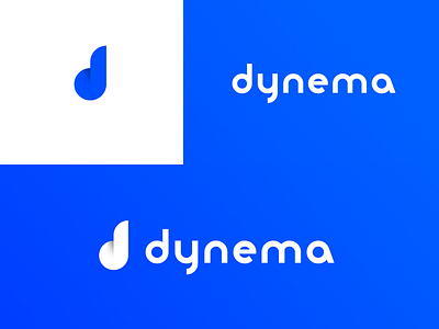 "dynema" Concept Logo brand design branding design geometric icon lettering logo design logotype minimal modern typography