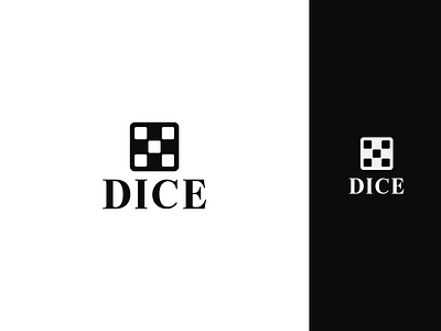 DICE Concept Branding black black white black and white branding dice flat geometric geometric design icon illustrator lettering logo design vector