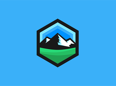 SummitACO Branding blue branding design flat forest geometric green icon logo minimal mountain outdoors vector vibrant
