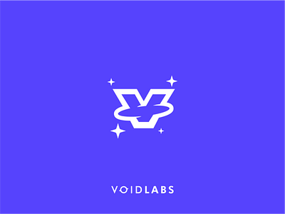 VOIDLABS Concept Branding angular branding flat geometric lettering logo minimal modern nebula purple space star typography v logo