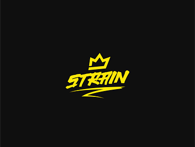 Strain Concept Branding branding crown flat geometric gold graffiti king logotype minimal modern pressure royalty spraypaint strain typography vector