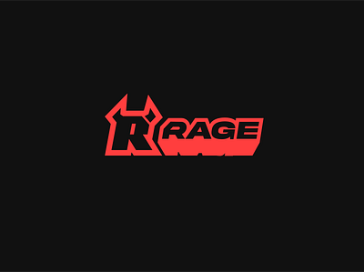 Rage Branding Concept branding bull devil horns flat fury geometric logo logotype minimal modern r logo rage red typography