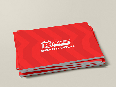 Rage Brand Book brand book brand identity branding geometric logo mockup product red vibrant