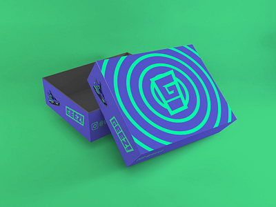 Geez Shoebox Mockup ! branding design flat geez geometric green illustrator logo minimal mockup modern product purple shoebox typography
