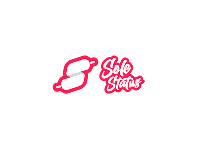 Sole Status branding flat geometric logo logo design logotype minimal modern red shoelace sneaker sole typography vibrant