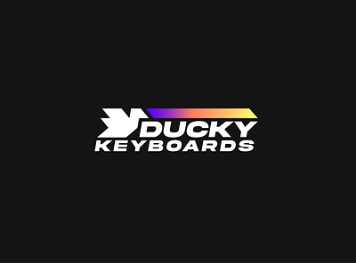 Ducky Keyboards branding ducky flat gaming gaming logo gaming mouse geometric icon keyboards logo mice symbol typography vibrant white