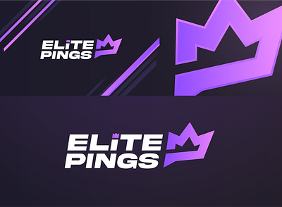 Elite Pings Branding branding cookgroup crown elite geometric hype hypebeast king purple purple logo sneakerhead streetwear supreme vibrant