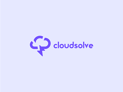 Cloudsolve Saas App app branding data digital flat geometric icon logo minimal saas software solution solve storage