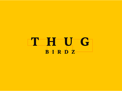 Thug Birdz Rebrand concept branding clothing brand design flat geometric logo luxury minimal rebrand streetwear thugbirdz vector yellow