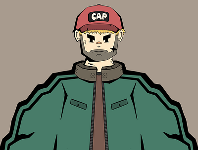 CAP Character Illustration art character green human illustration person procreate