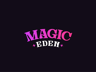 Magic Eden Rebrand Concept blockchain branding crypto ethereum flat logo solana text logo web3