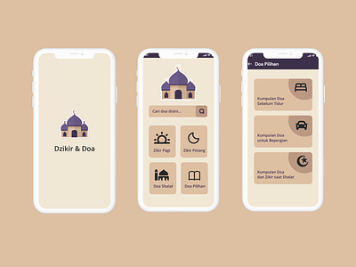 Explore UI Zikir App design dzikir ibadah ui