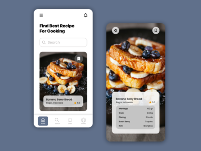 Explore UI Design Recipe App by Mufti Ramdhani on Dribbble