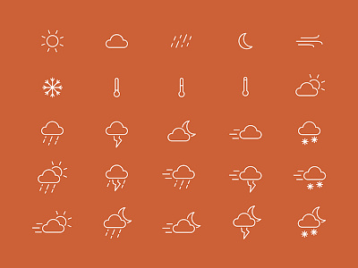 Weather Icons design icons illustration rain sun weather