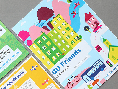 CU Friends city colour design illustration print