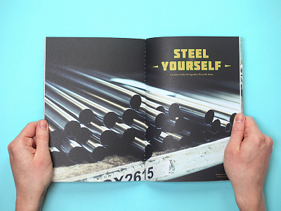 Steel Yourself boneshaker cycling design layout print