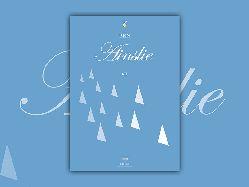 Ben Ainslie ainslie illustration design print poster