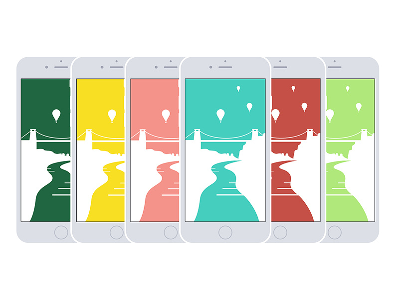 Bristol phone backgrounds illustration design bristol