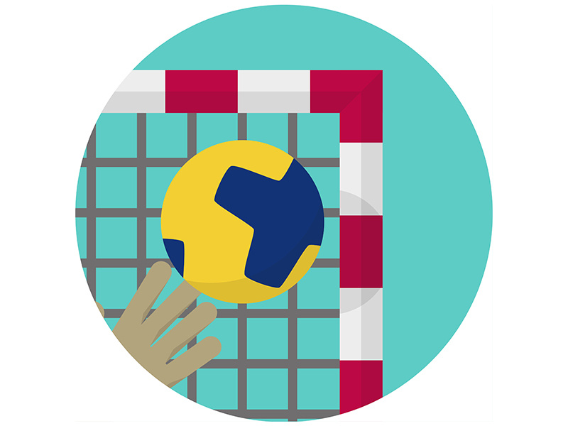 Handball sport design illustration