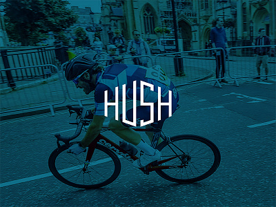 Hush Cycling branding cycling illustration