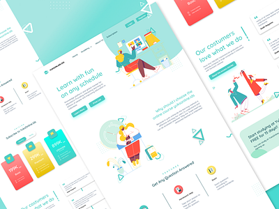 Online Course UI Dribbble - Full Page UI for Online Course Web