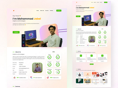 Personal portfolio landing page design